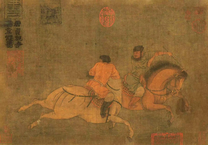 韦偃《双骑图》（台北故宫博物院藏）