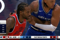 去年12月底至今 小卡得分抢断联盟第5 防守干扰第9 正负值第10