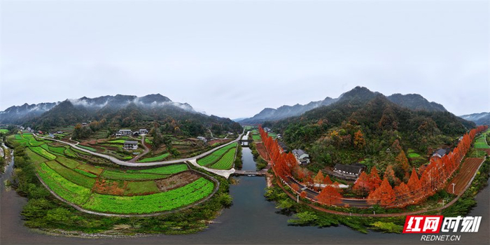 马头溪航拍大景。