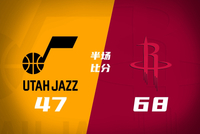 火箭14失误半场领先爵士21分 小贾巴里22+6 杜兰特9助 马卡18分