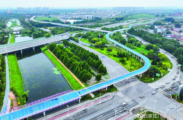 石家庄市环城绿道西线部分路段。（资料图片）