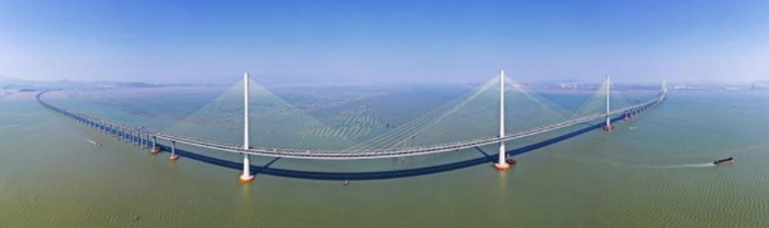 黄茅海跨海通道。郭永