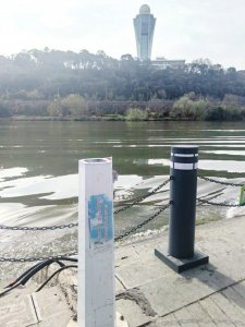 网红水枪拆除后留下的基座。周洪攀 摄