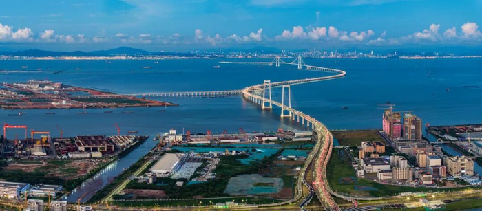 深中通道全景图。图源深中通道发布