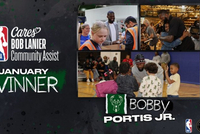 官方：雄鹿前锋波蒂斯获得一月份鲍勃·兰尼尔社区关怀奖