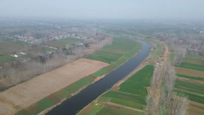 俯瞰豫皖交界处的洪河