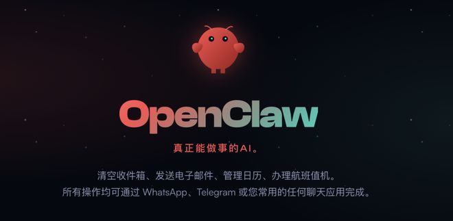 OpenClaw 引爆了「个人 AI 助理」｜图片来源：OpenClaw 官网