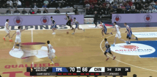 这都行？林庭谦弧顶借掩护出手 三分打板命中