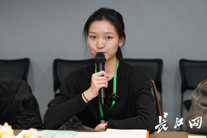 南京师范大学马克思主义学院思想政治教育专业2023级本科生陈思允作交流分享。记者彭年 摄