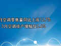 1月空调零售量同比上涨12.7%，3月空调排产增幅仅3.6%