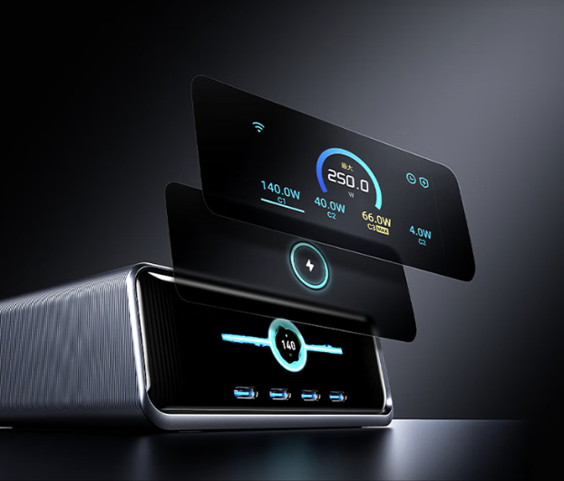 安克 250W 桌面充 Pro+ 端口示意