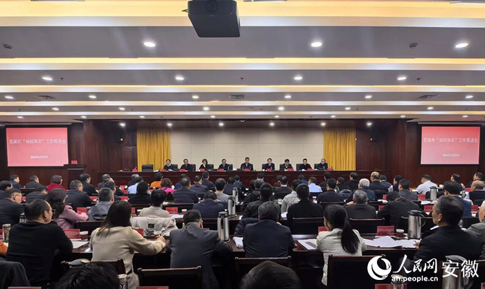 芜湖市“双招双引”工作推进会。人民网记者 汪瑞华摄