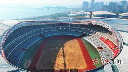 南昌国体中心升级改造项目将于4月中旬全部完工。图／于振锴