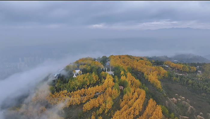 西宁北山大墩岭景区。 漫步人间供图