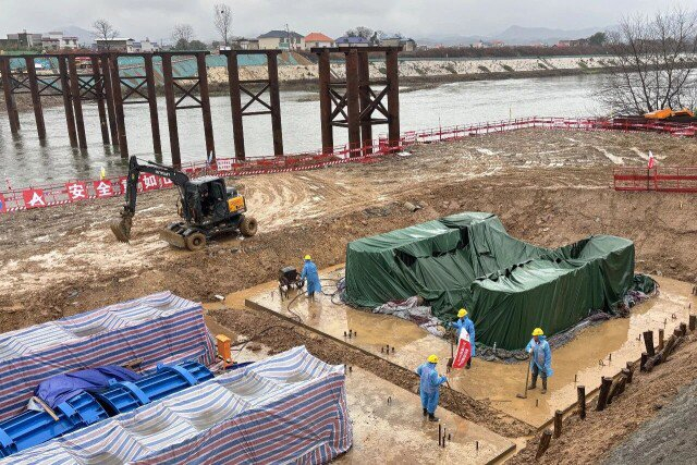 （韶山高速南延线项目施工现场。通讯员供图）