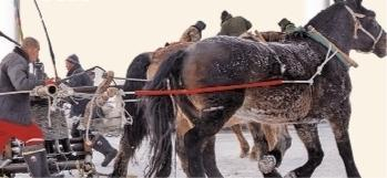 查干湖冬捕现场马拉绞盘。吉林日报记者 王学雷 摄