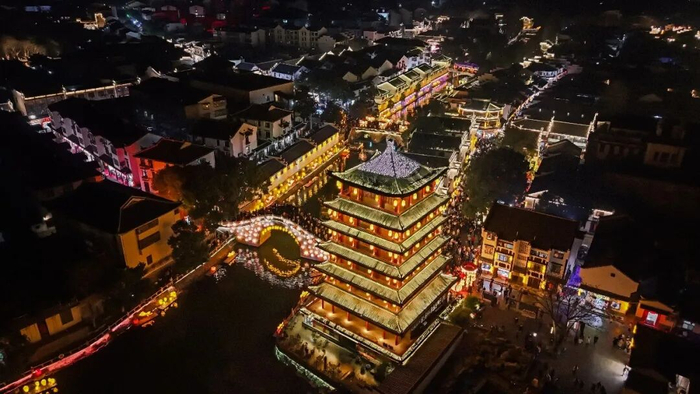 央视春晚取景画面。邹韩欣摄