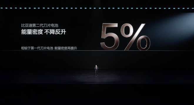▲比亚迪第二代刀片电池能量密度提升
