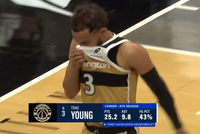 新的开始！特雷·杨迎首秀 上来就强突换手上篮拿到奇才生涯首分