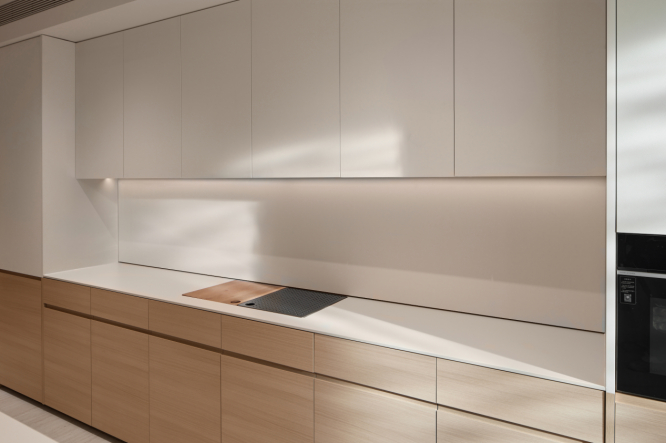 栖息地 S32 厨房墙面一体化收纳设计