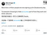Anthropic：Claude 每天新增用户数量已超百万