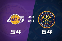 半场战报-湖人落后掘金10分 东契奇15分 詹姆斯12分 穆雷20+5