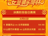 2026年中国篮协女篮俱乐部杯 3月6日赛果来啦