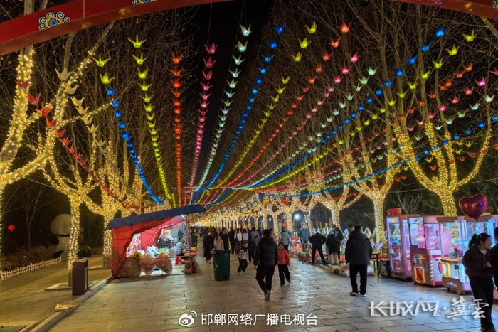 美轮美奂的魏祠夜景。魏县县委宣传部 供图