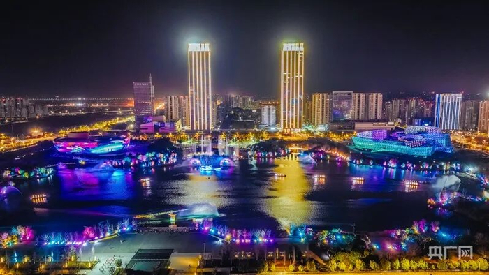 双清湾夜景（央广网发 阜阳市委宣传部供图）