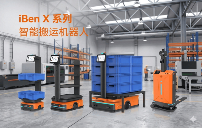 图：慧闻iBen X系列AMR工业搬运机器人