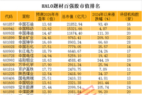 重估中国实物资产，HALO题材百强榜出炉！一批慢牛股浮现，3股前瞻市盈率低至个位数
