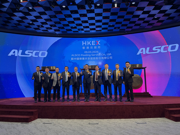 优乐赛共享上市现场照片。 图片来源：每经记者 李旭馗 摄