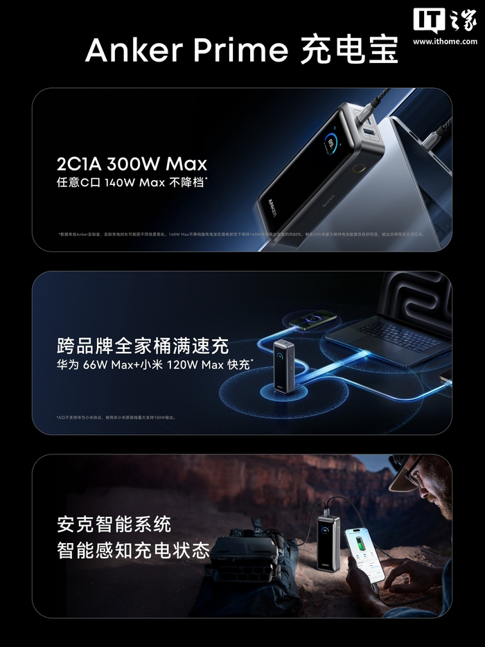 安克 Prime 充电宝接口和屏幕