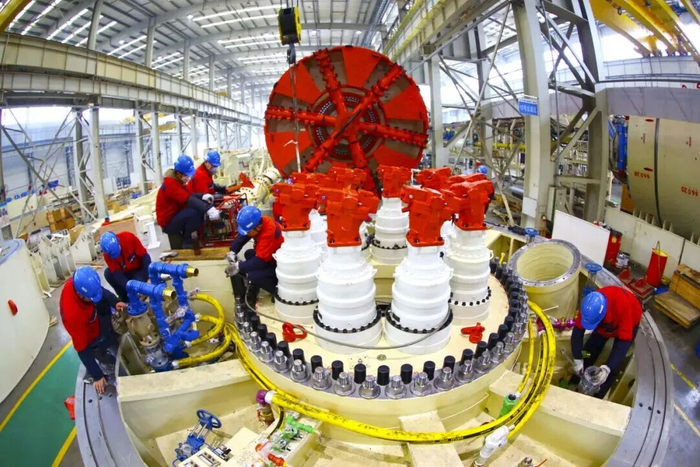 中国铁建盾构机生产制造现场