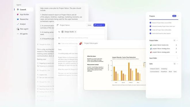 微软把 Claude Cowork 引入到 Office 之中｜图片来源：微软