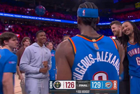 绝杀掘金💣️亚历山大横撤步高难度后躺三分一锤定音 这球真横