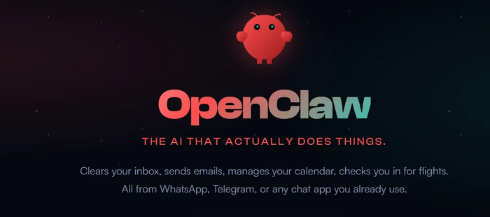 图源：OpenClaw 官网截图