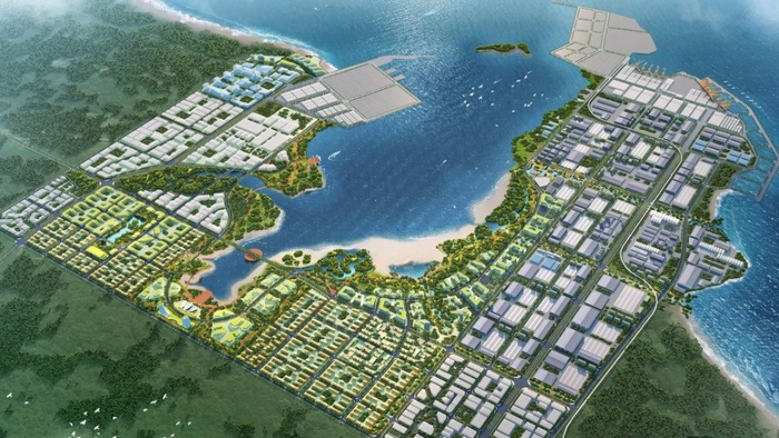 临高金牌港经济开发区规划效果图。