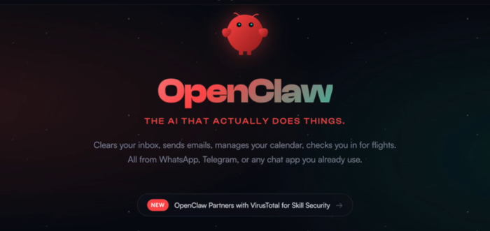 OpenClaw 官网截图