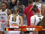 对手很强！比利时首节4记三分领先中国女篮10分 韩旭+李月汝9中1