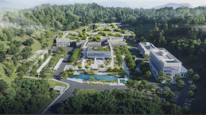 ▲ 东山水质净化厂设计效果图 资料图片