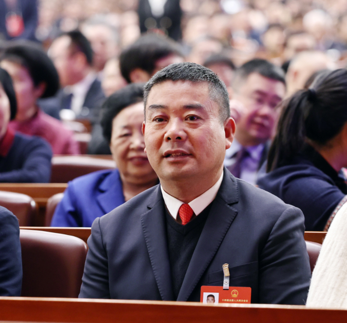 陈保超在全国两会现场。河南日报供图