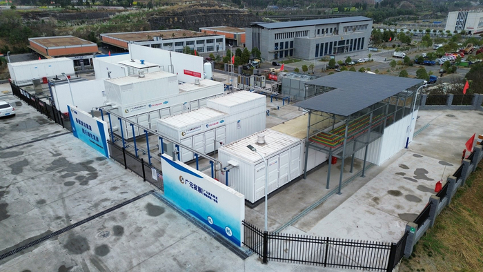 广元陵宝制氢加氢一体站。广元发展集团供图
