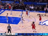 隆多招牌！特雷·杨突破背后拉球骗过所有防守上空篮得分