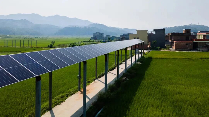 △禄步镇白土二村光伏长廊。赖家乐 摄