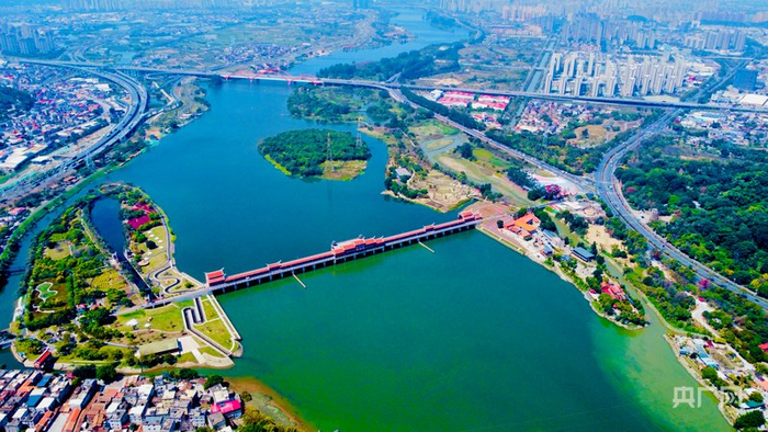 航拍龙江颂景区（央广网记者  龚雯  摄）