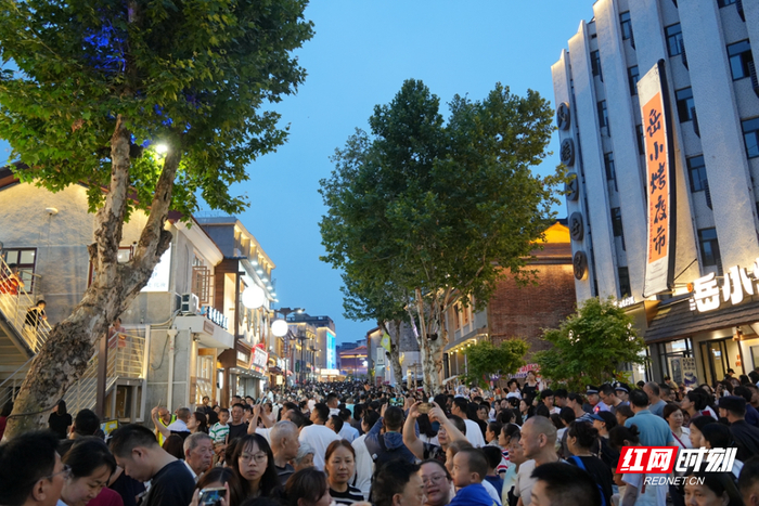 热闹的岳阳洞庭南路历史文化街区。