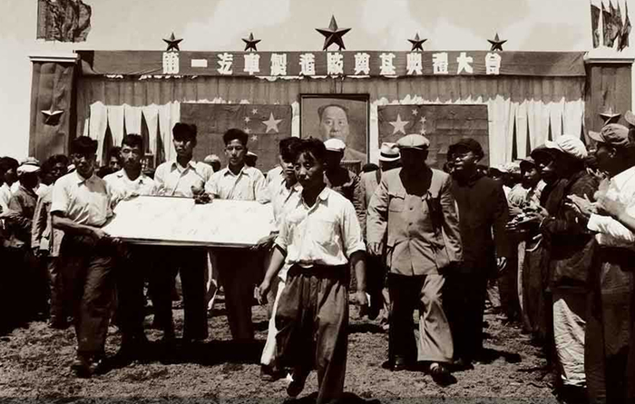 1953年，第一汽车制造厂奠基现场  资料图片
