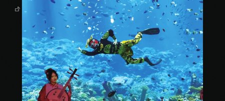 春节假期，“水下川剧变脸”远赴广东珠海，让当地观众眼界大开。视频截图