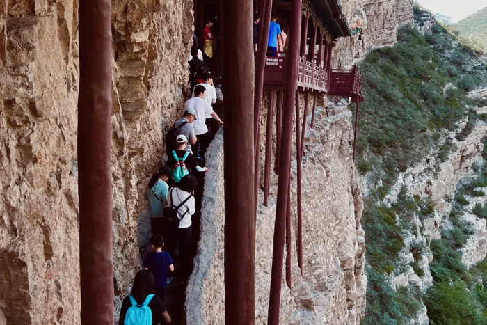 ▲悬空寺登临栈道